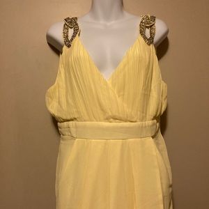 📀 London Dress Company 📀 Sheer Lemon Yellow Dress  NWT